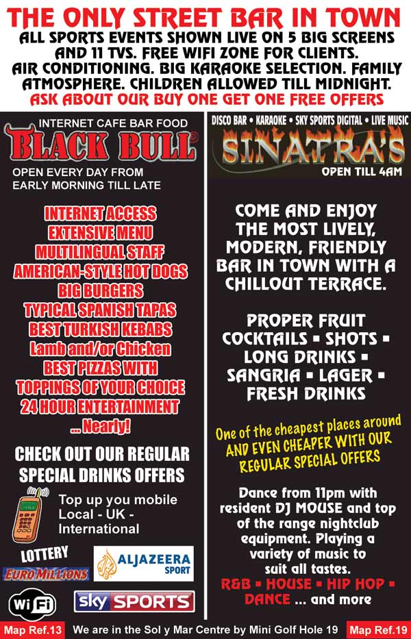 blackbull and sinatras internet cafe, disco bar and karaoke