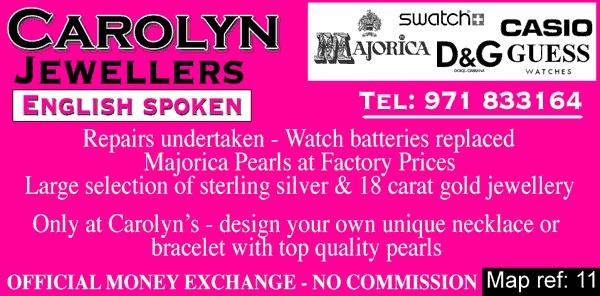 carolyn jewellers, calas de mallorca, majorca
